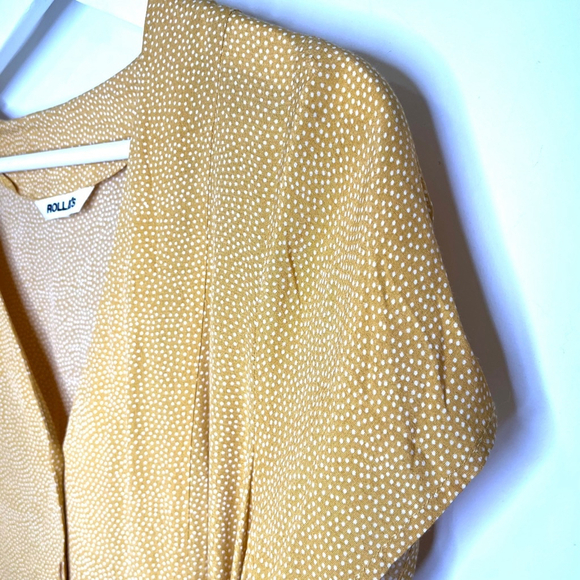 Rolla's Mini Dress - Milla Dress Yellow Mini Spot Dress Tie Waist Women’s Large - Picture 10 of 17